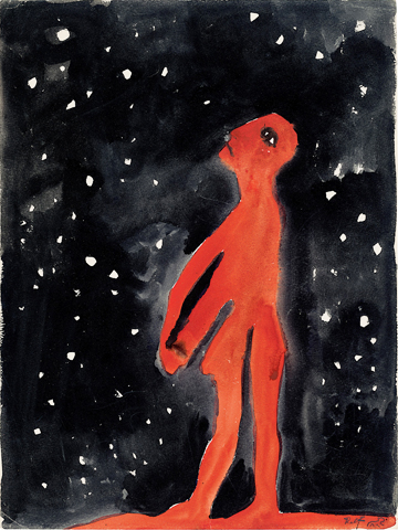 A.R. Penck (born Dresden 1939) I and the Cosmos, 1968 Watercolor